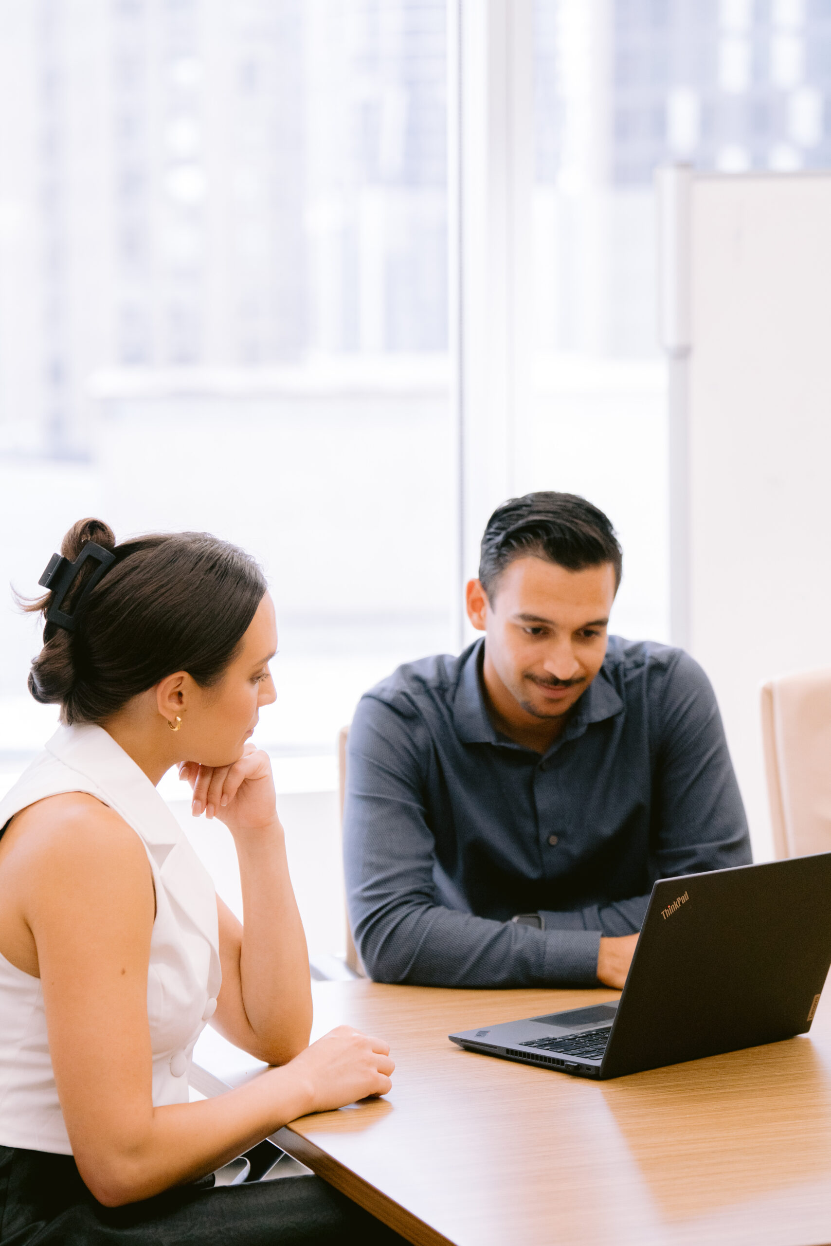 Two colleagues working together